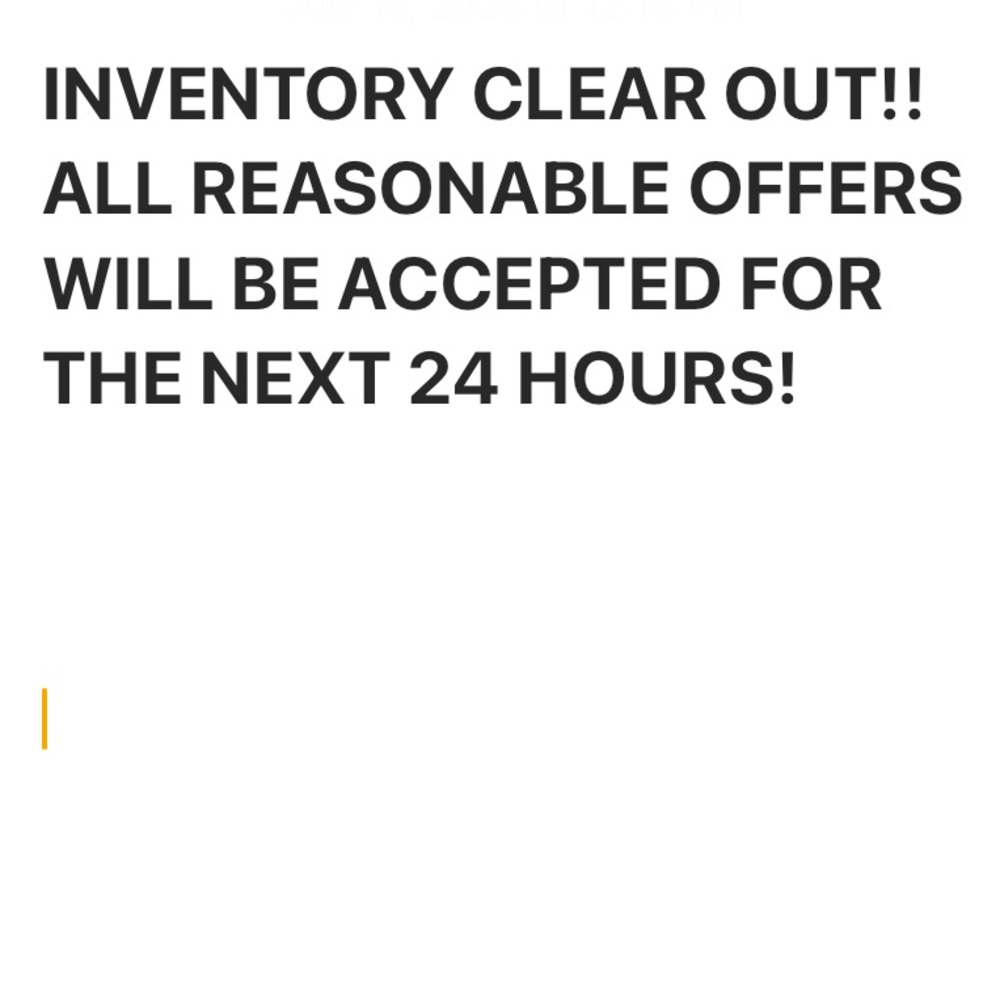 INVENTORY CLEAROUT SALE